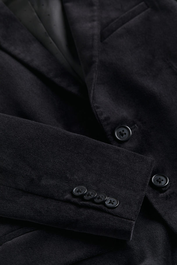 H&M Velvet Jacket Black