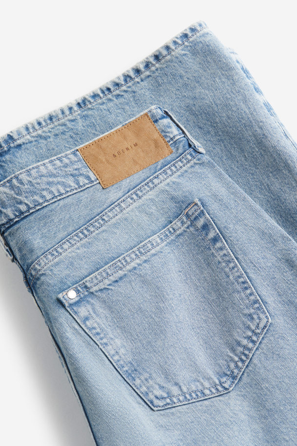 H&M Curvy Fit Baggy Low Jeans Lys Denimblå