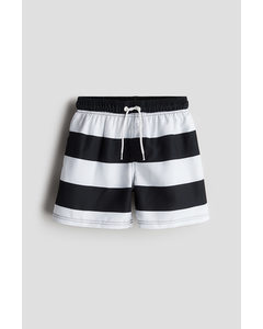 Swim Shorts Black/white Striped