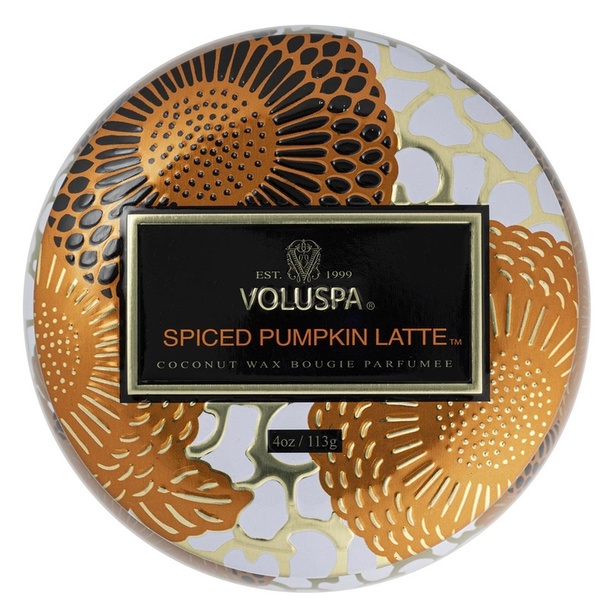 Voluspa Voluspa Mini Decorative Tin Candle Spiced Pumpkin Latte 113g