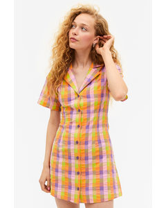 Classic Checkered Shirt Dress Multi-coloured Checks