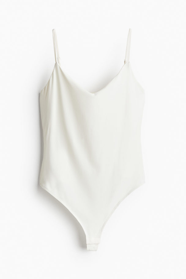 H&M Strappy Body Met V-hals Wit