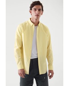 Regular-fit Long-sleeve Shirt Light Yellow