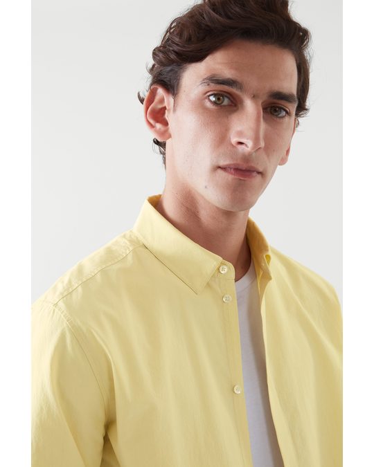 COS Regular-fit Long-sleeve Shirt Light Yellow