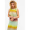 Midi Pleated Dress Multicoloured Pattern