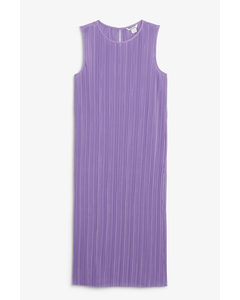 Midi Pleated Dress Purple