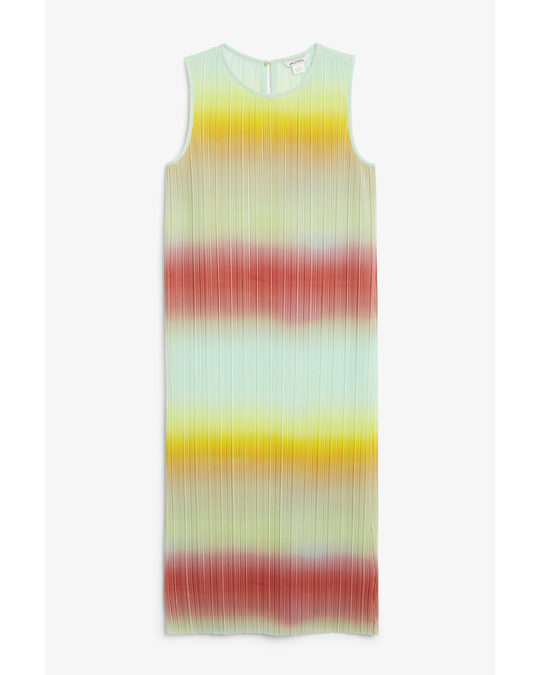 Monki Midi Pleated Dress Multicoloured Pattern