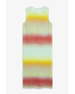 Midi Pleated Dress Multicoloured Pattern