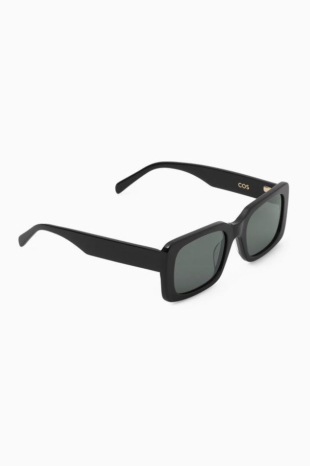 COS Square-frame Acetate Sunglasses Black