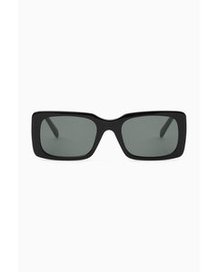 Square-frame Acetate Sunglasses Black