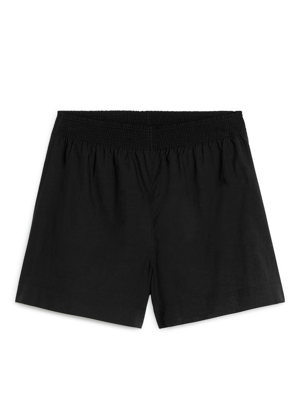 ARKET Shorts aus Lyocell und Baumwolle Schwarz