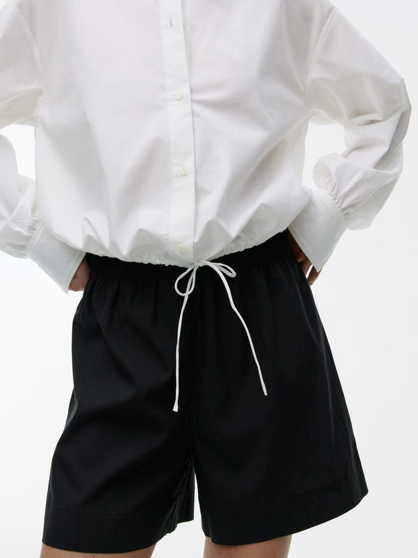 ARKET Lyocell-cotton Shorts Black