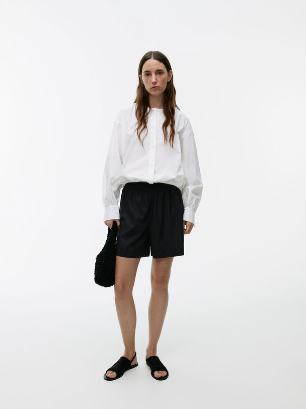 ARKET Lyocell-cotton Shorts Black