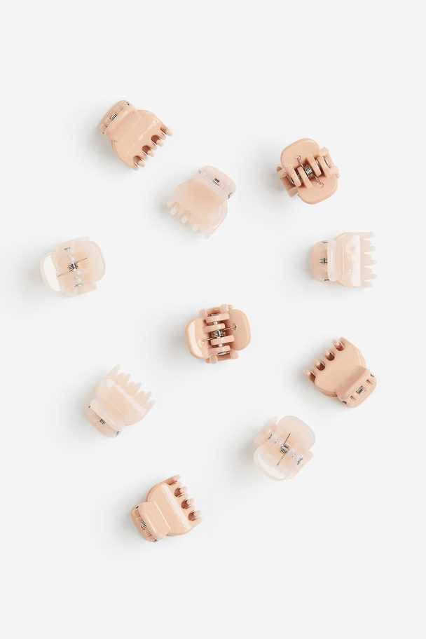 H&M 10-pack Small Hair Claws Powder Pink
