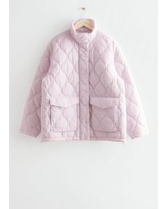 Quilted Zip Jacket Lilac