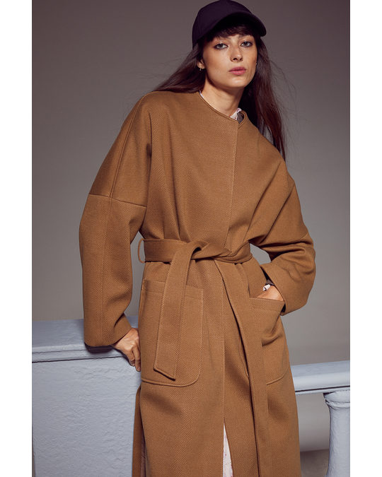 H&M Long Coat Brown