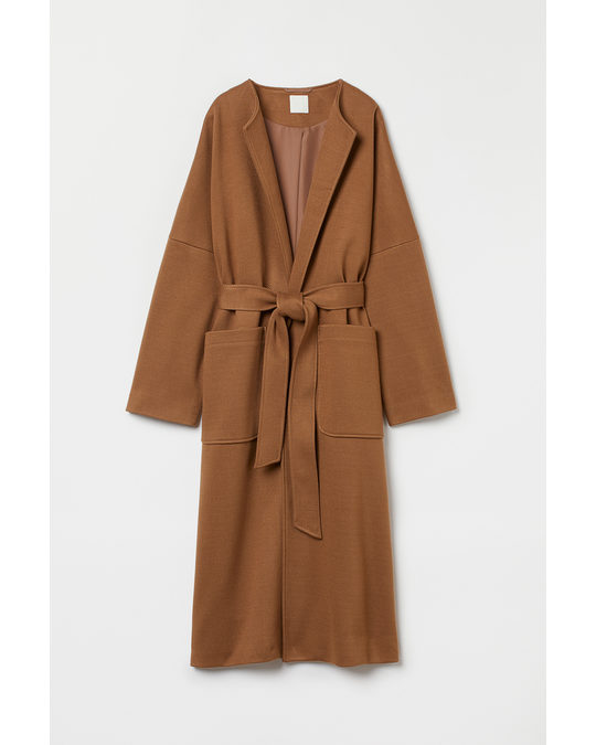 H&M Long Coat Brown