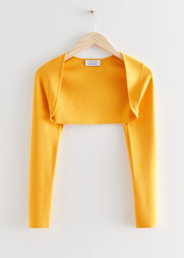 & Other Stories Fitted Bolero Yellow