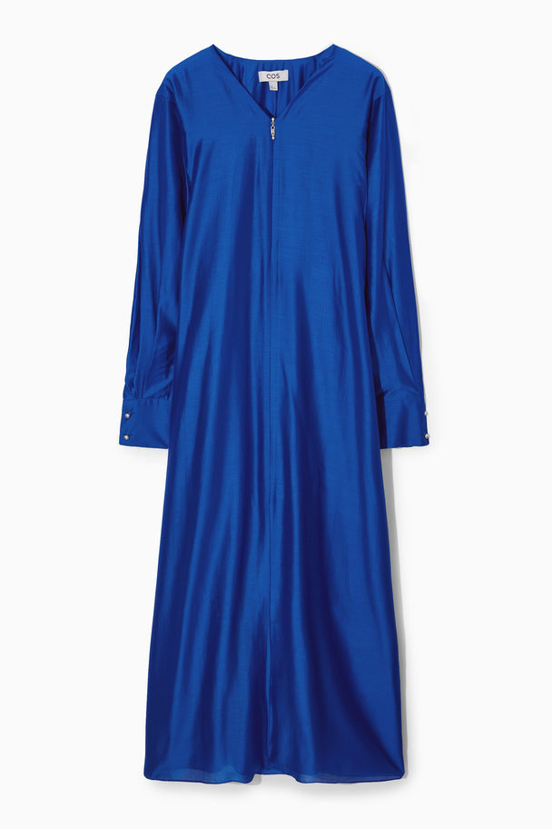 COS V-neck Kaftan-style Dress Bright Blue