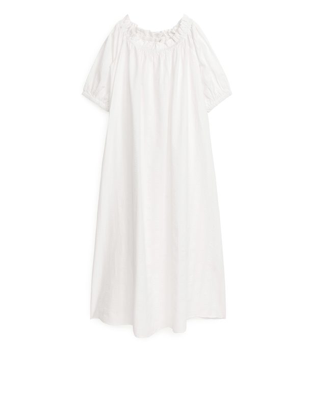 ARKET Off Shoulder Maxi Dress White