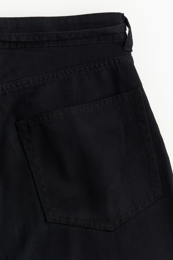 H&M Baggy Twill Trousers Black