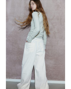 Baggy Twill Trousers White