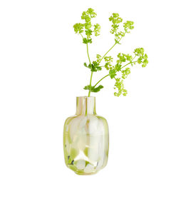 Confetti Vase 9 Cm Clear/green