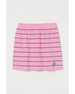 Piqué Skirt Pink/striped