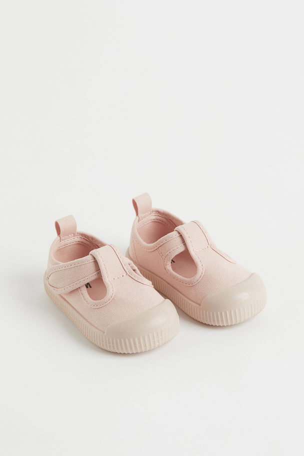 H&M Cotton Canvas Sandals Powder Pink