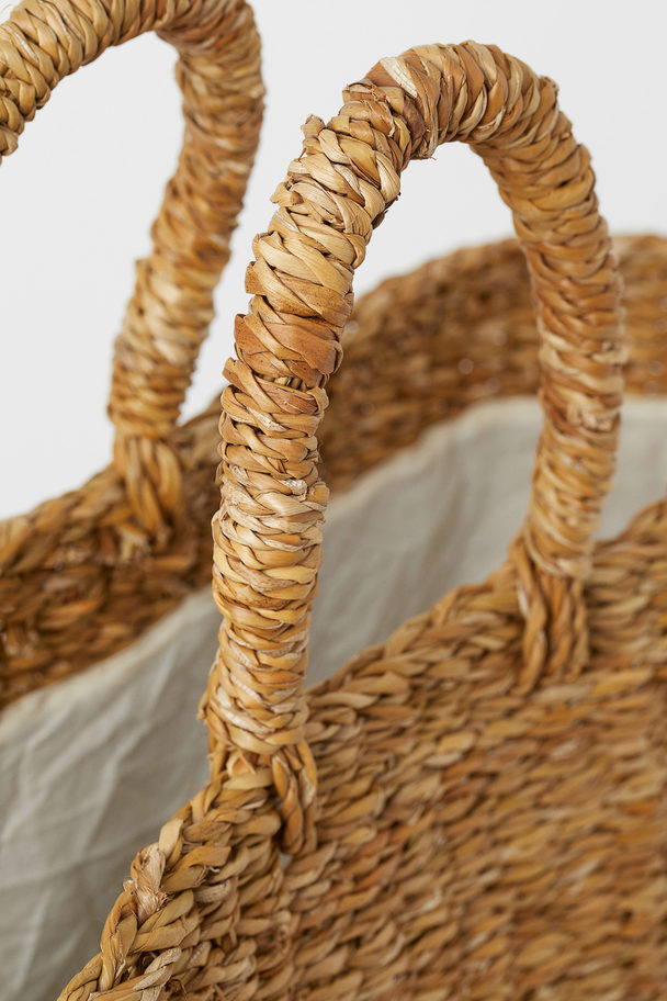 H&M HOME Handmade Laundry Basket Beige/seagrass