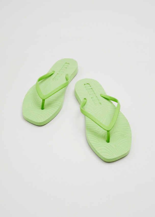 & Other Stories Sleepers Tapered Flip-flops Limegrön