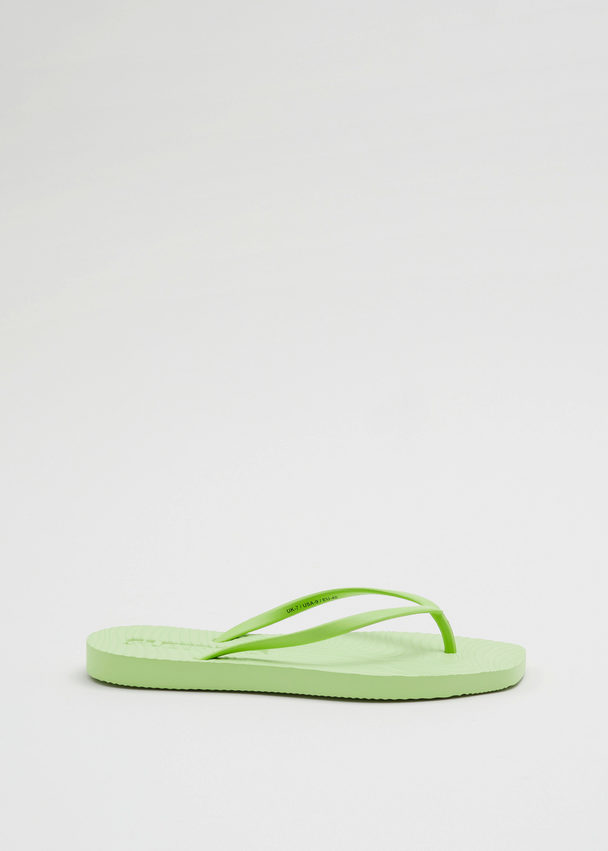 & Other Stories Sleepers Tapered Flip Flops Lime