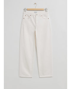 Relaxed Tapered Jeans White