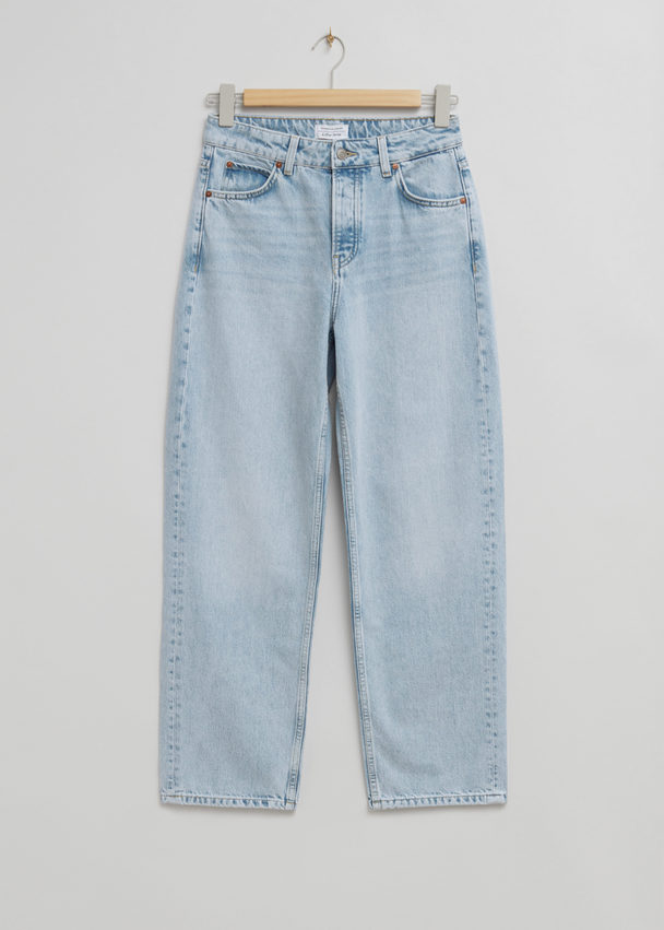 & Other Stories Relaxed Tapered Jeans Light Blue
