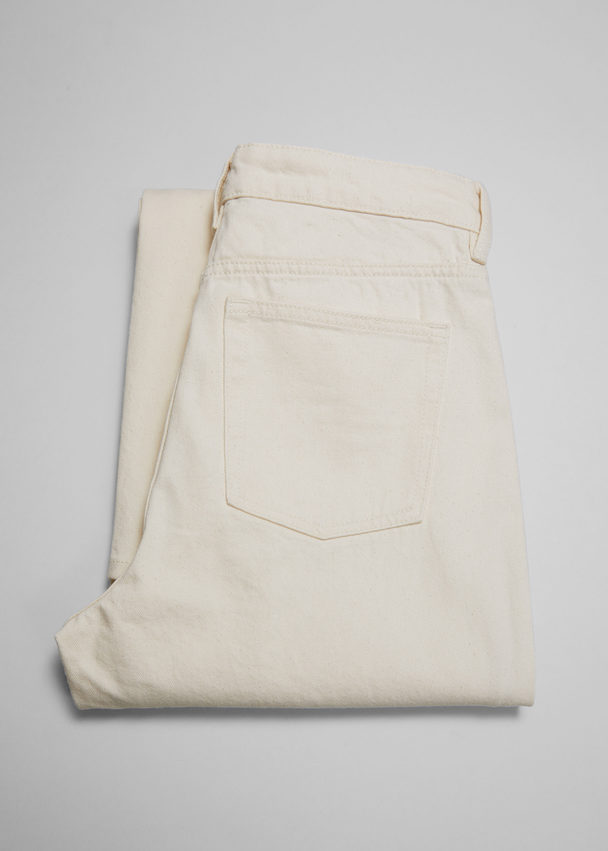 & Other Stories Relaxed Tapered Jeans Beige