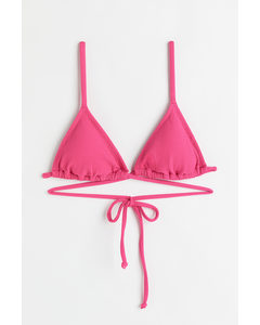 Padded Triangle Bikini Top Pink