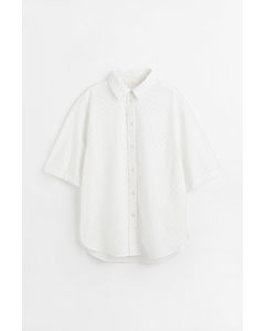 Broderie Anglaise Shirt White