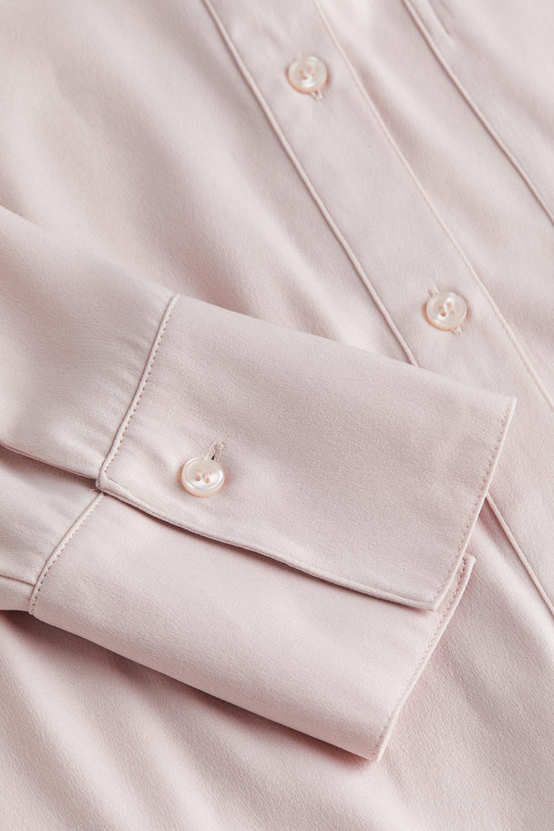 H&M Shirt With A Sheen Light Pink