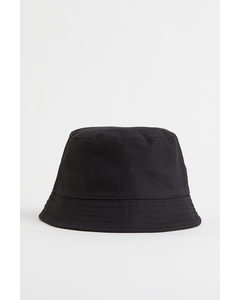 Cotton Twill Bucket Hat Black
