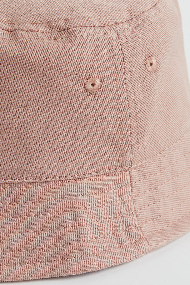 H&M Cotton Twill Bucket Hat Pink