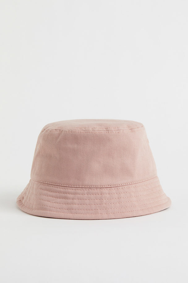 H&M Cotton Twill Bucket Hat Pink
