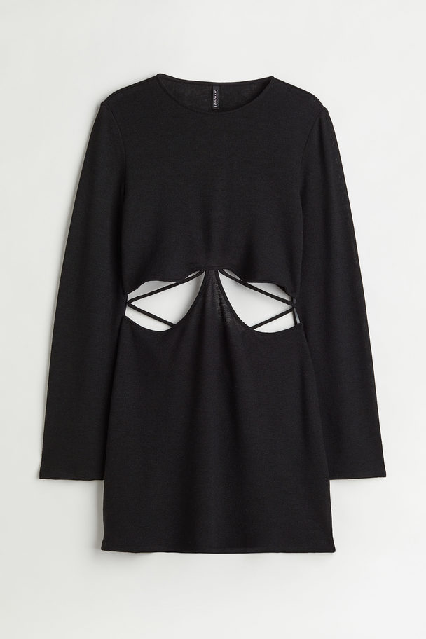 H&M H&m+ Fine-knit Dress Black