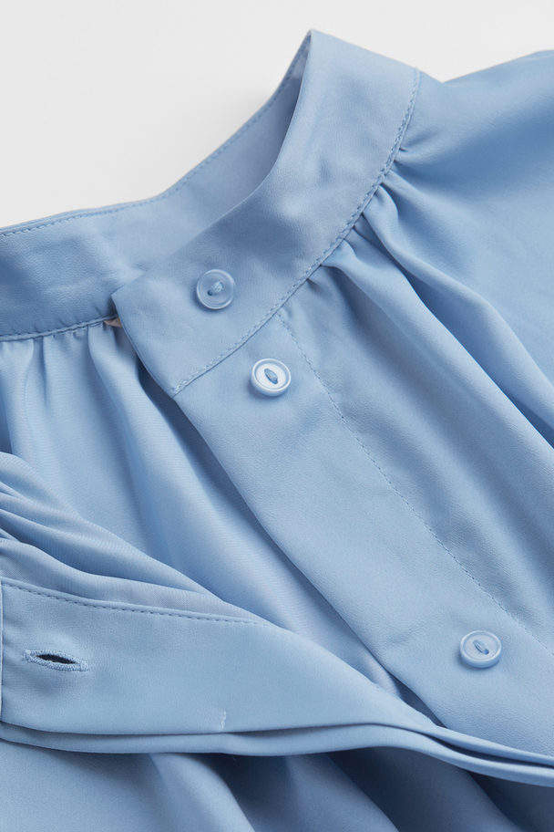 H&M Button-front Dress Light Blue