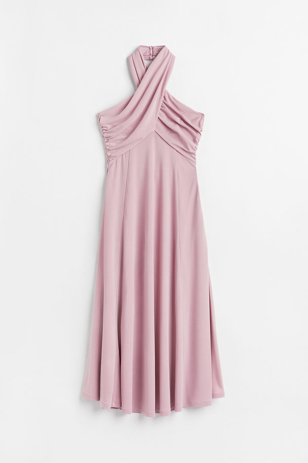 H&M Halterneck-klänning Ljusrosa
