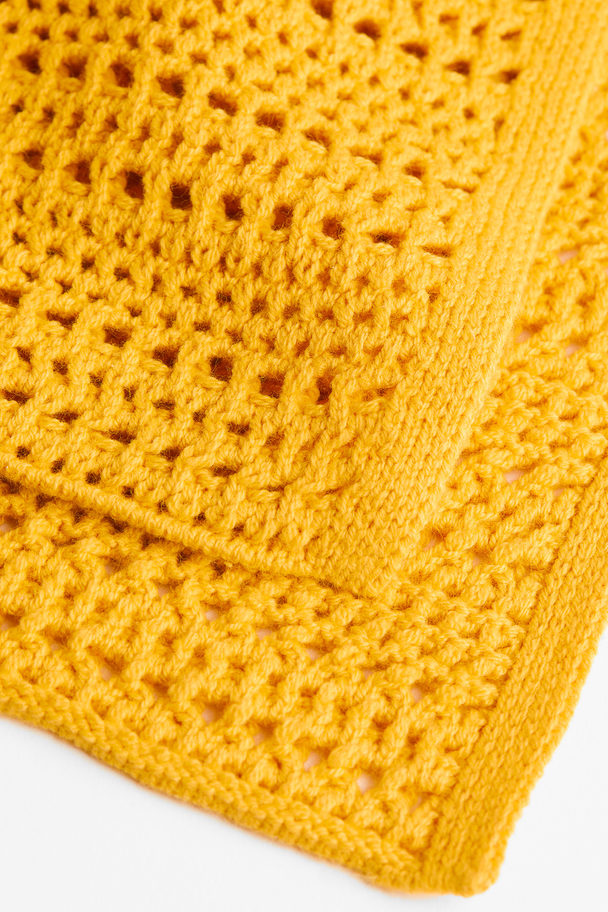 H&M Crochet-look Dress Yellow
