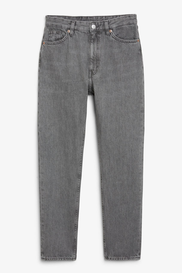 Monki Kimomo High Waist Slim Grey Jeans Dusty Grey