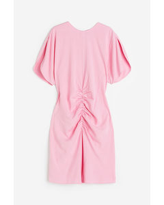 Slit-sleeved Dress Light Pink