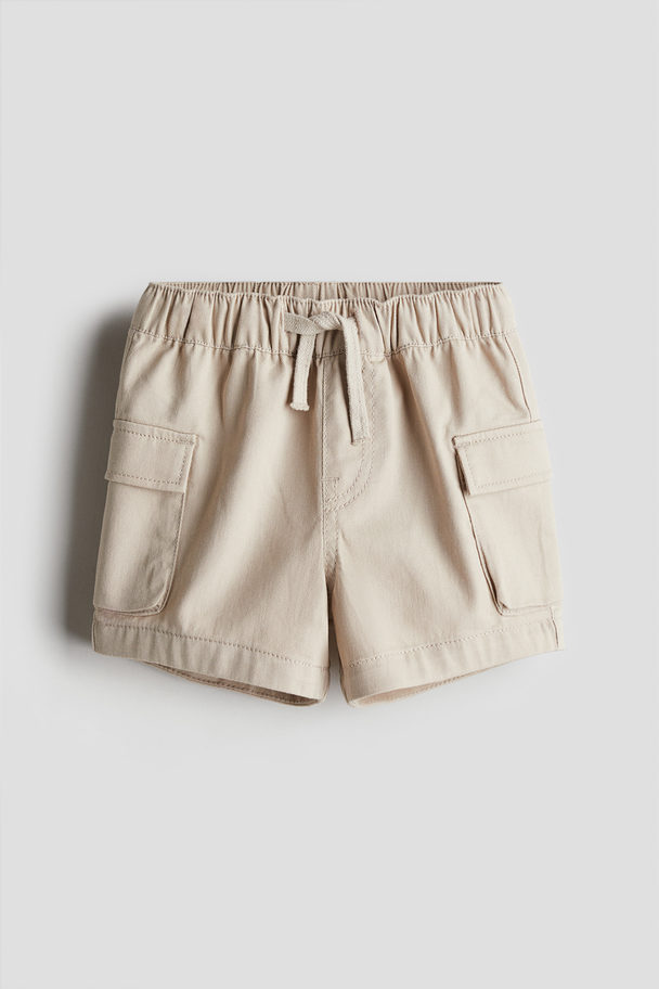 H&M Cotton Cargo Shorts Beige