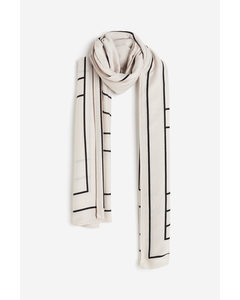 Patterned Scarf Cream/patterned