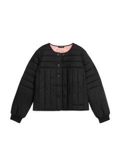 Arket And Pia Wallén Quilted Jacket Black/pink